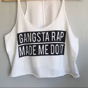 Brandy Melville Crop Top- Gangsta Rap